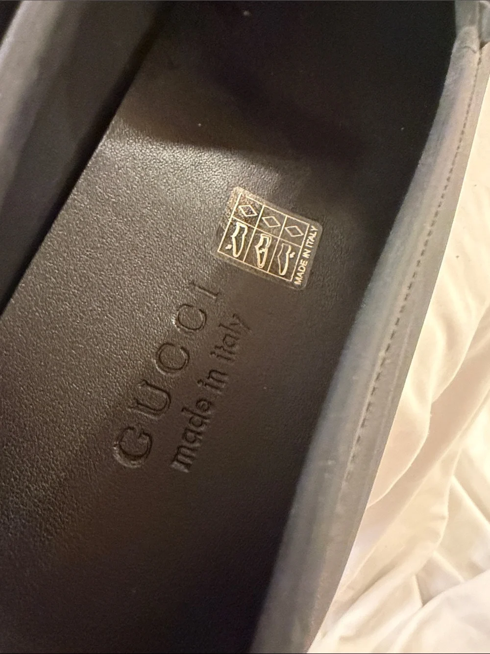 Gucci Black Leather Horsebit Slip-On Loafers. Waterproof! Rubber! Very unique!